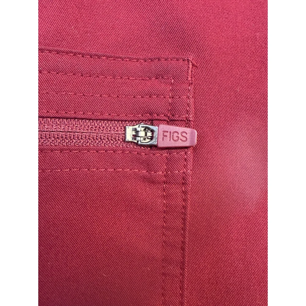 Men's FIGS L Maroon Grey Technical Cargo Scrub Pants